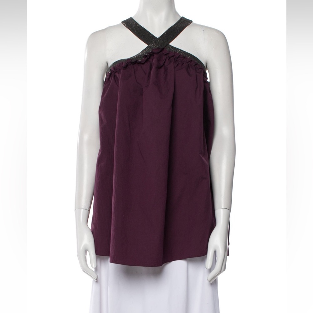 Brunello Cucinelli burgundy top